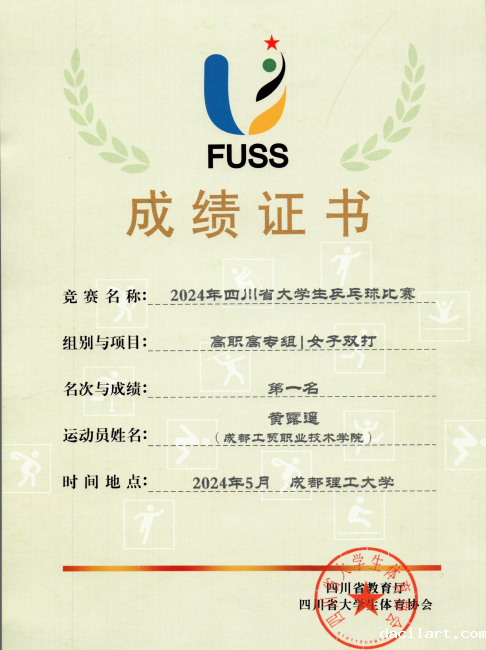 2023年四川省大学生乒乓球比赛高职高专组女子双打第一名.png
